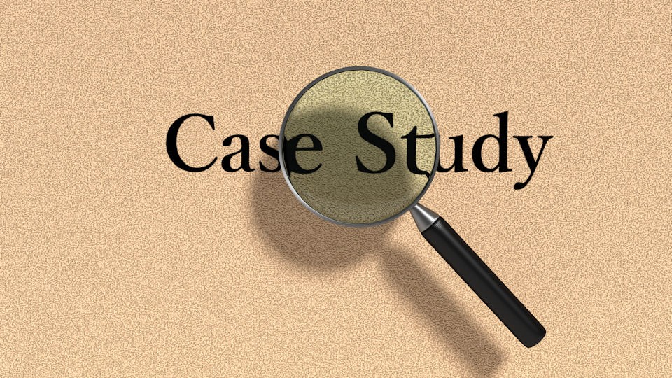 Case Study graphic with magnifying glass preview image 2